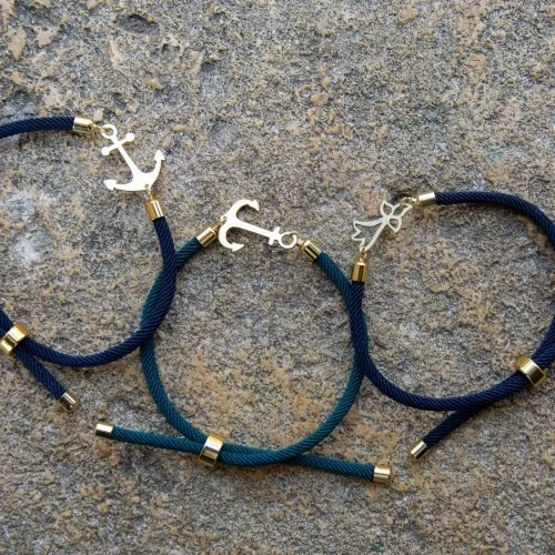 bracelet ancre et cordon