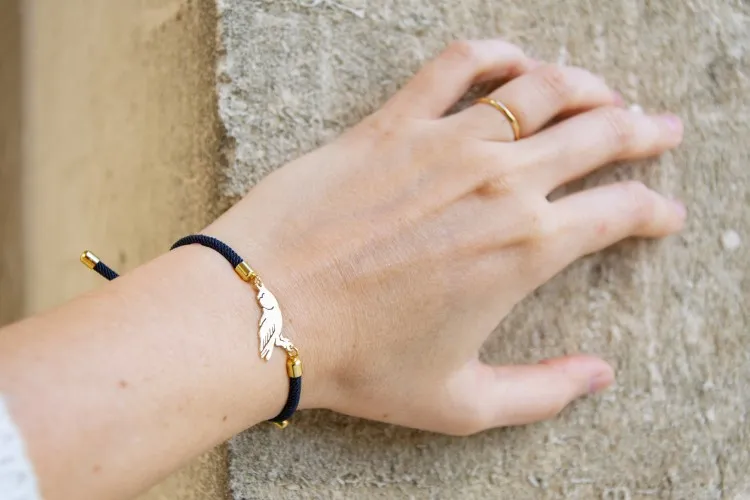bracelet oiseau et cordon