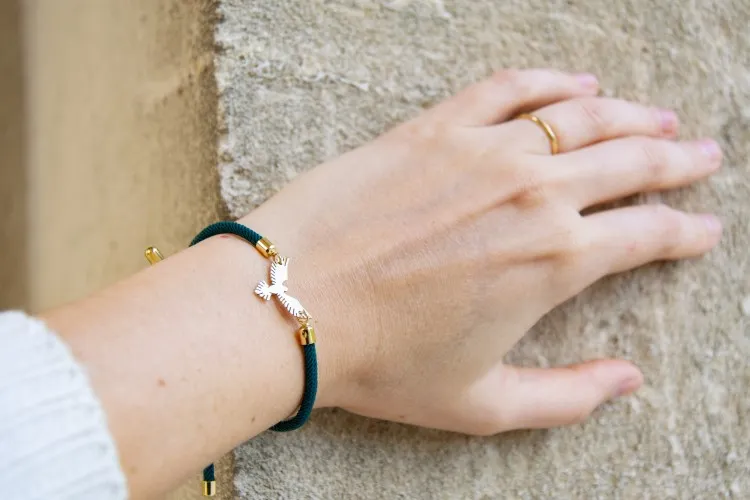 bracelet oiseau et cordon