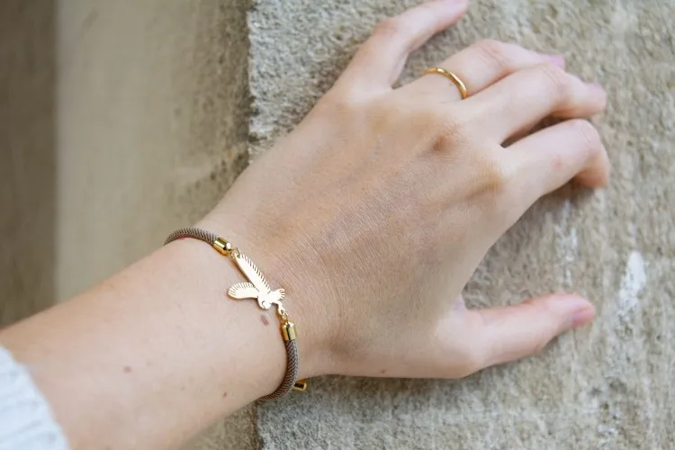 bracelet oiseau et cordon