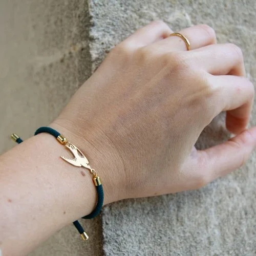 bracelet oiseau et cordon
