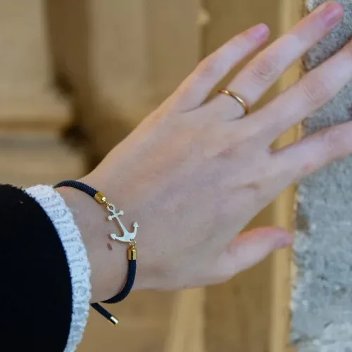 bracelet ancre et cordon