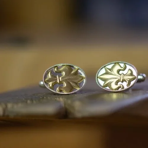 boutons de manchette Lys