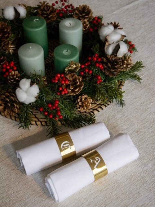 rond de serviette en laiton